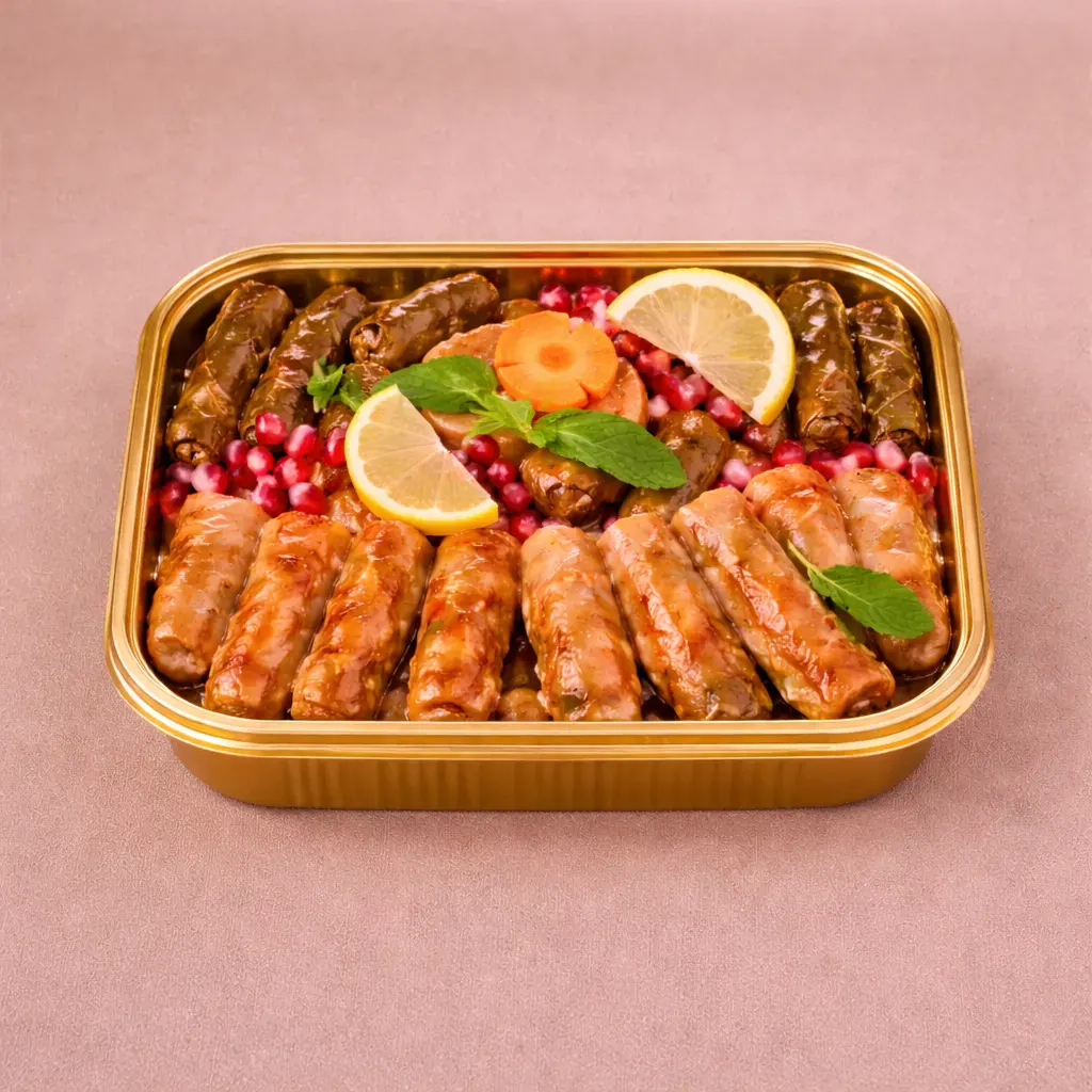 صحن محاشي مشكلة (ملفوف، ورق عنب)